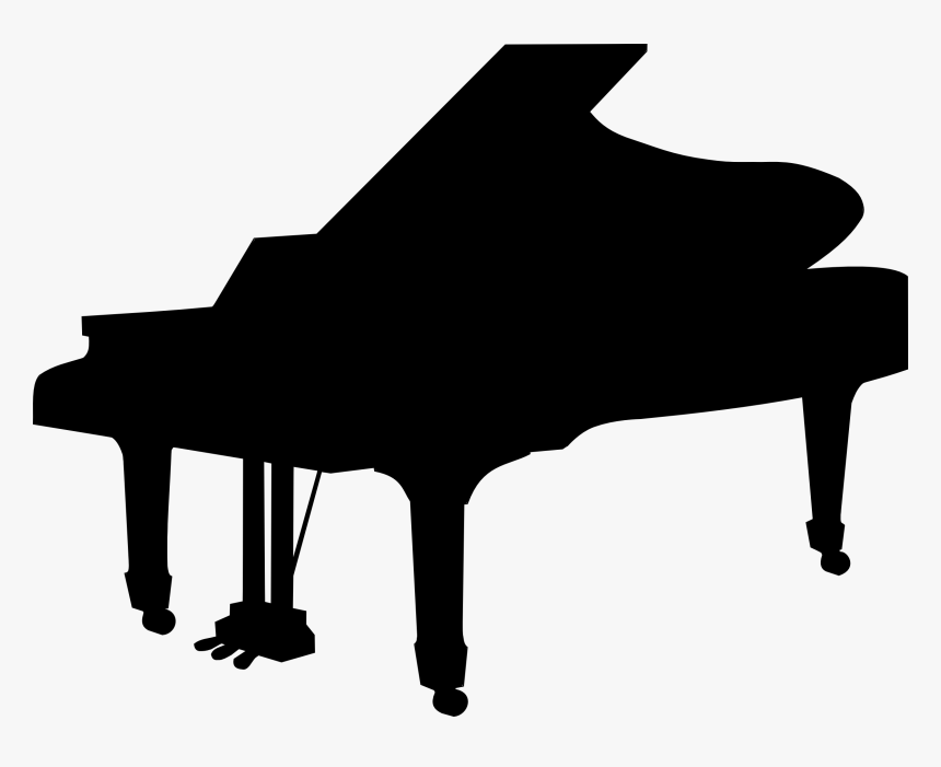 Piano Keyboard Musical Instruments Silhouette - Clipart Grand Piano Silhouette, HD Png Download, Free Download