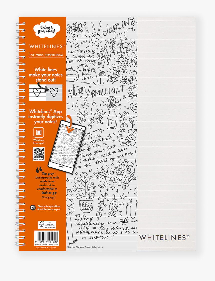 Whitelines A4 Notebook, HD Png Download, Free Download