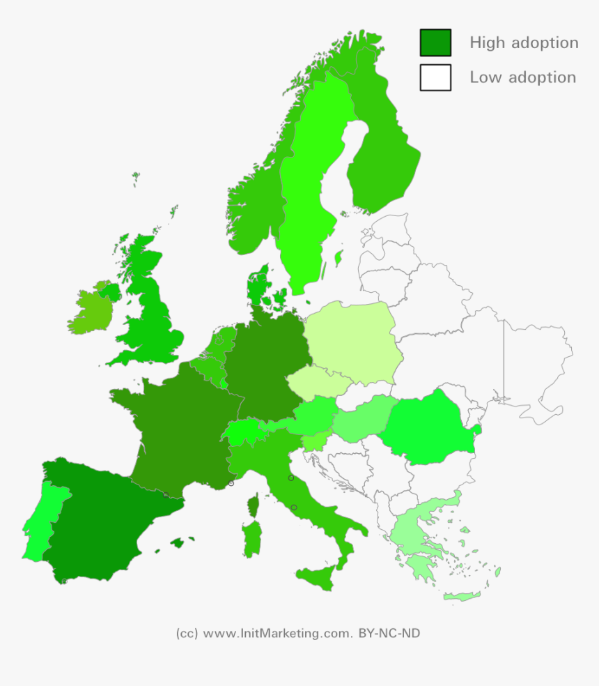 Simple Map Of Europe Clipart Best - European Union Map Flag, HD Png Download, Free Download