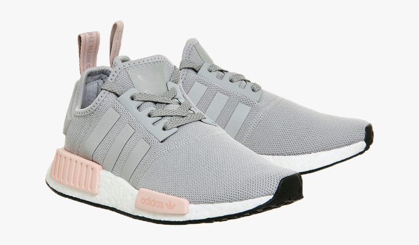 Adidas Grey And Pink Nmd, HD Png Download, Free Download