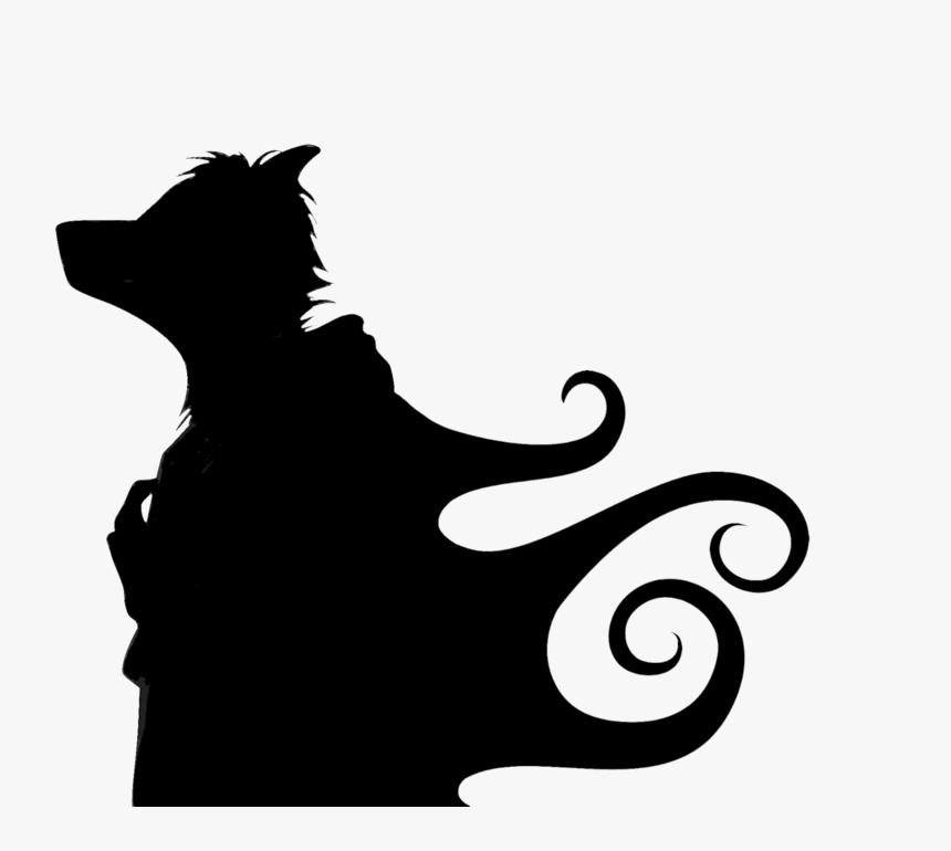 Falling Cat Clipart - Furry Silhouette, HD Png Download, Free Download