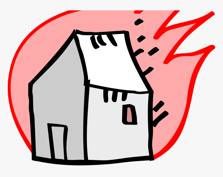 Burning House Cartoon, HD Png Download, Free Download