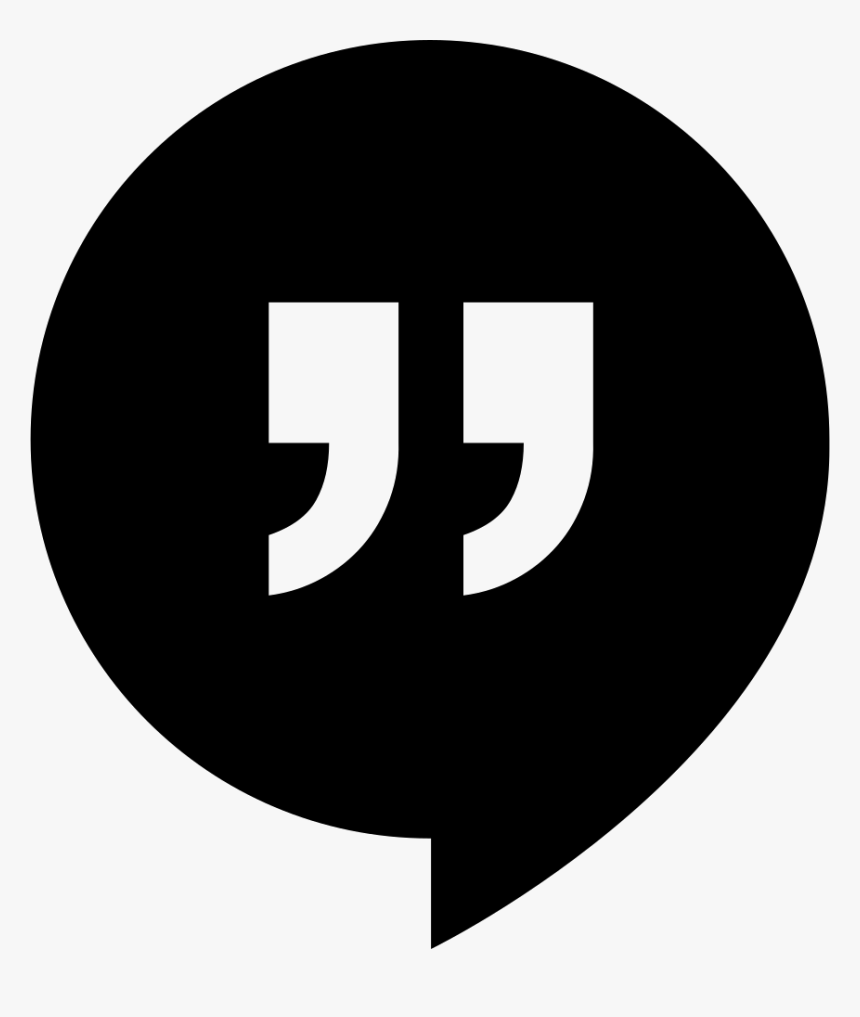 Font We Are Here - Hangouts Logo Black, HD Png Download - kindpng