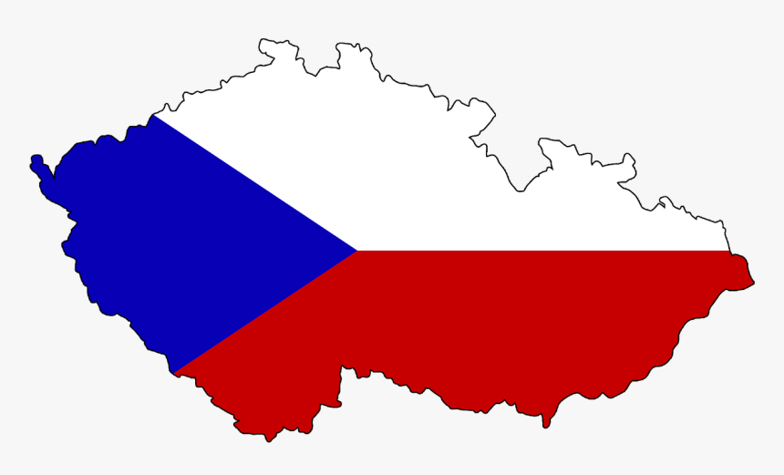 Czech Republic Czechoslovakia Map Free Photo - Map Czech Republic Flag, HD Png Download, Free Download