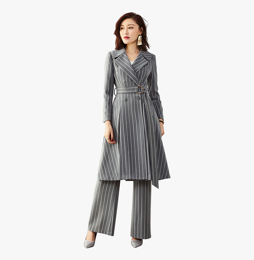 High Quality Women Striped Suits Two Piece Set Women - Photo Shoot, HD Png Download, Free Download