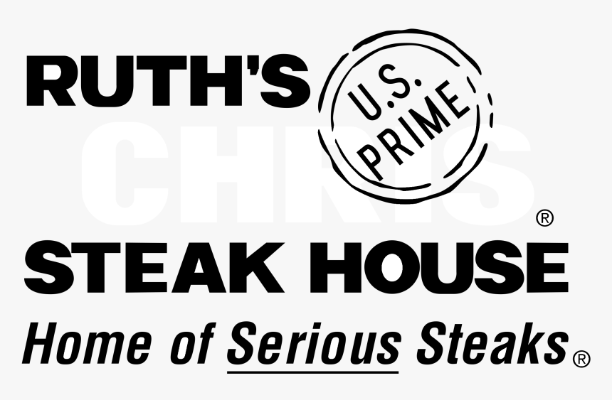 Ruth"s Chris Steak House Logo Black And White - Calligraphy, HD Png Download, Free Download