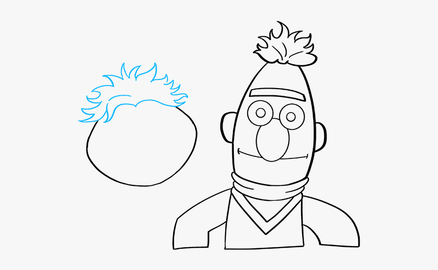 How To Draw Bert And Ernie From Sesame Street - Sesame Street Characters Drawing, HD Png Download, Free Download