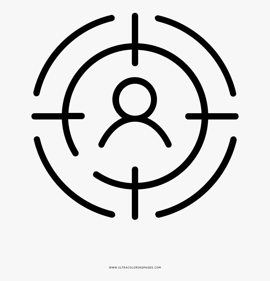 Target User Coloring Page - Free Icon Target Png, Transparent Png, Free Download