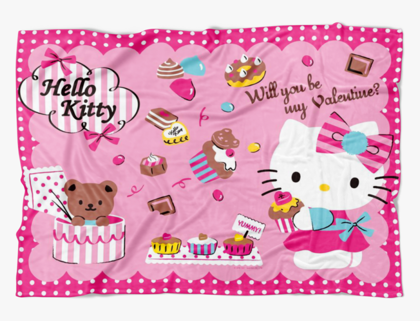 Hello Kitty Valentine Fleece Blanket Lightweight Supremely - Hello Kitty, HD Png Download, Free Download