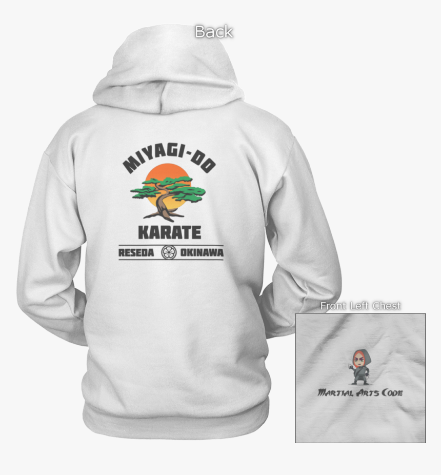 Miyagi-do Karate Back Design Apparel - Backside Hoodie, HD Png Download, Free Download