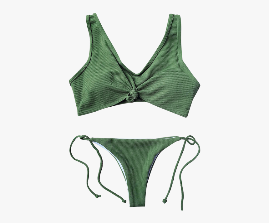 Tie Bikini Top Green, HD Png Download - kindpng