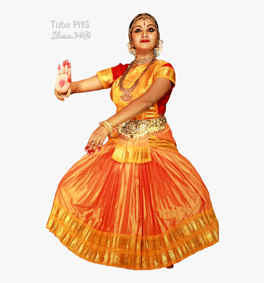 Yellow Bharatnatyam Dress, HD Png Download, Free Download