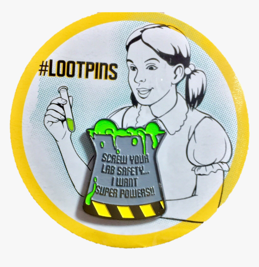 Loot Crate Exclusive Pin Screw Your Lab Safety - Cartoon, HD Png Download, Free Download