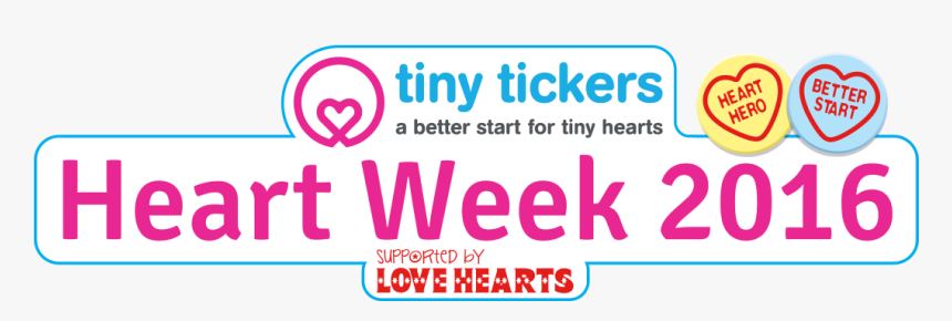 Tiny Tickers Heart Week 2016 Logo - Love Hearts Sweets, HD Png Download, Free Download