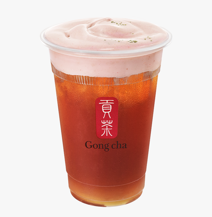 Strawberry Milk Foam Black Tea - Ale, HD Png Download, Free Download