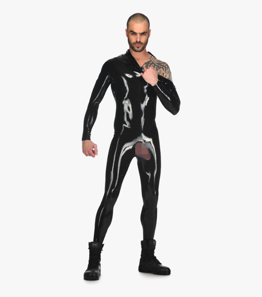 Exposed Catsuit - Latex Suit With Cock Exposed, HD Png Download, Free Download