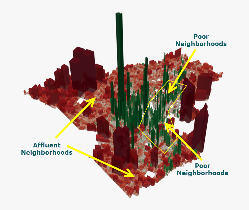 This Map Of Lafayette, Louisiana, Based On Research - Development Of Poverty Neighborhood, HD Png Download, Free Download