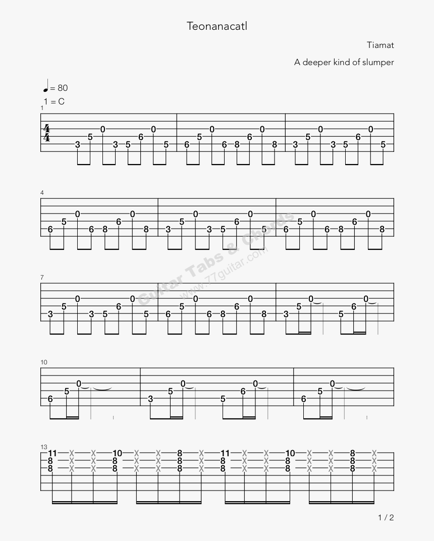 Natalia Georges Moustaki Tablature, HD Png Download, Free Download