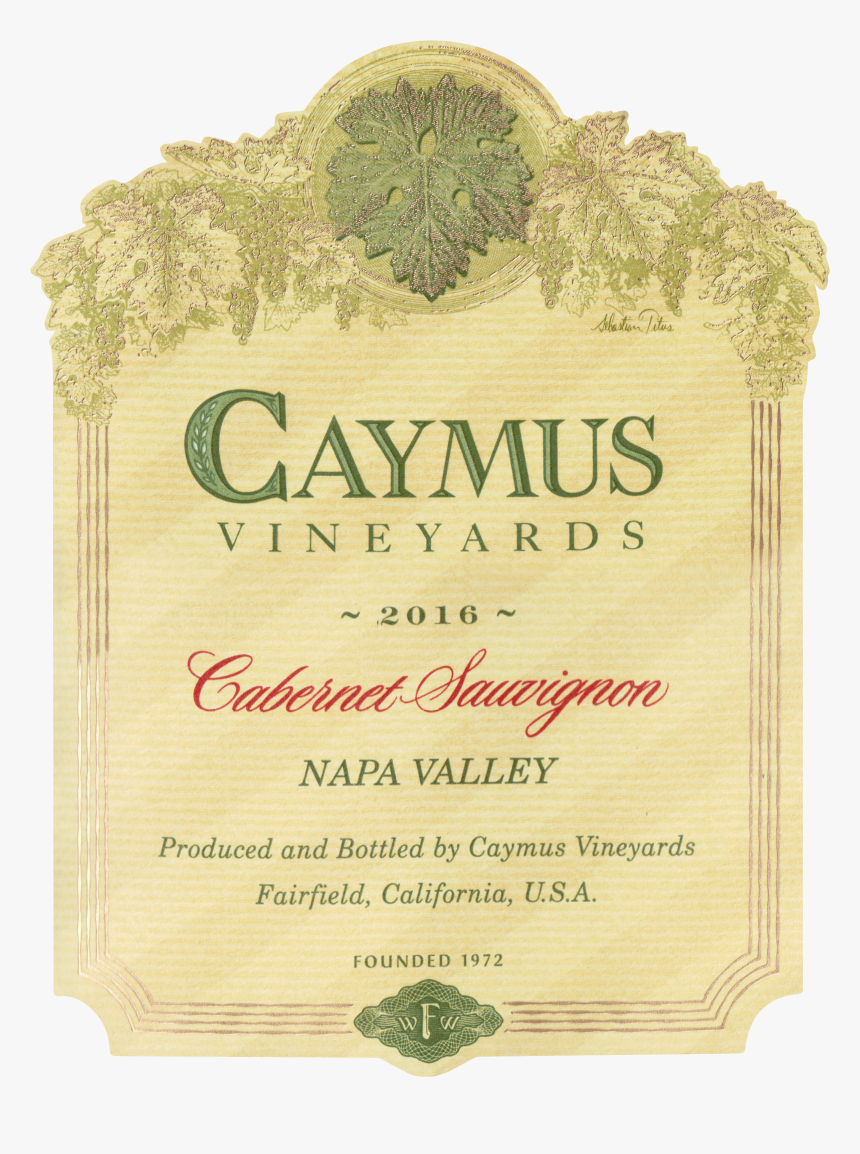 Caymus Wine Label, HD Png Download, Free Download