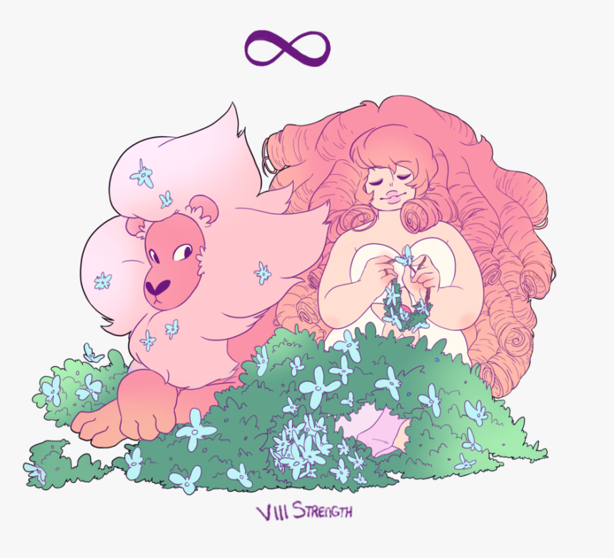 Lion And Steven Universe Image - Rose Quartz And Lion, HD Png Download, Free Download