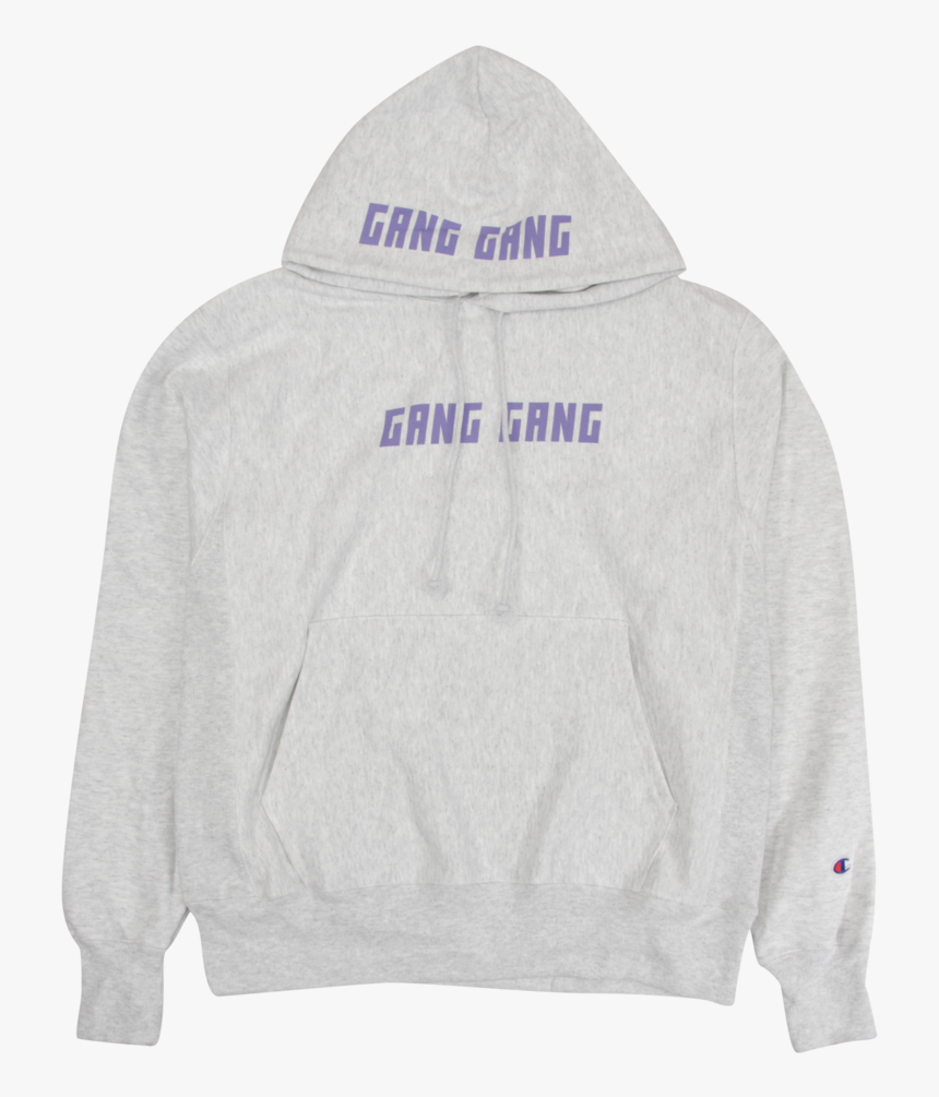 Gang Gang Hoodie In Silver - Hoodie, HD Png Download - kindpng