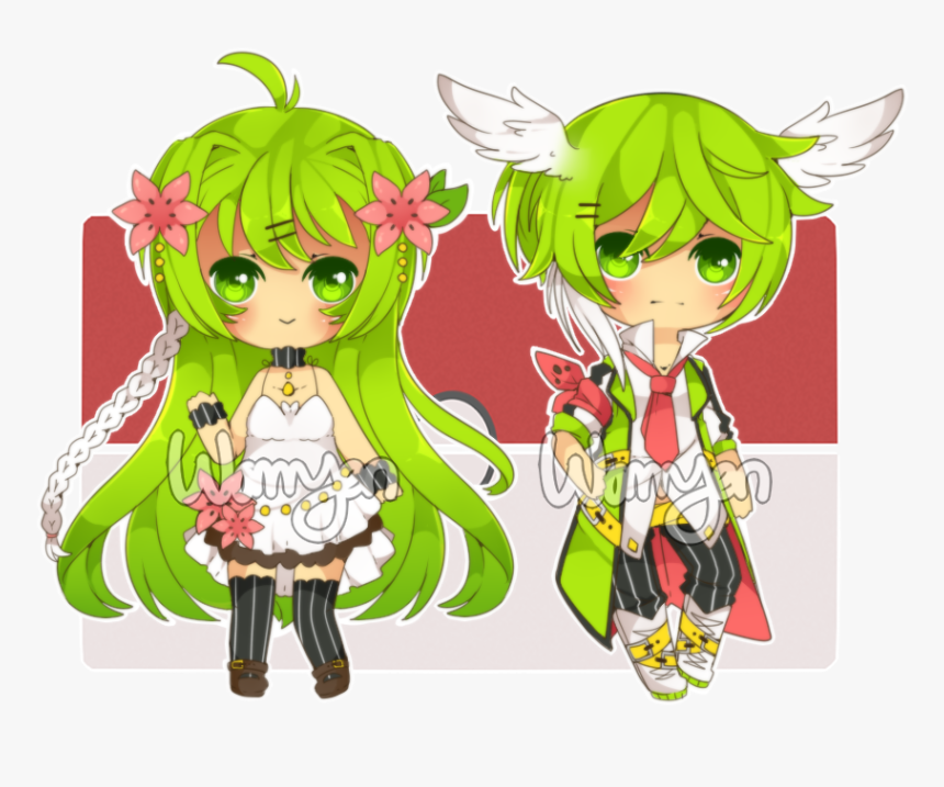 Shaymin Gijinka Adopts [closed] - Cartoon, HD Png Download, Free Download