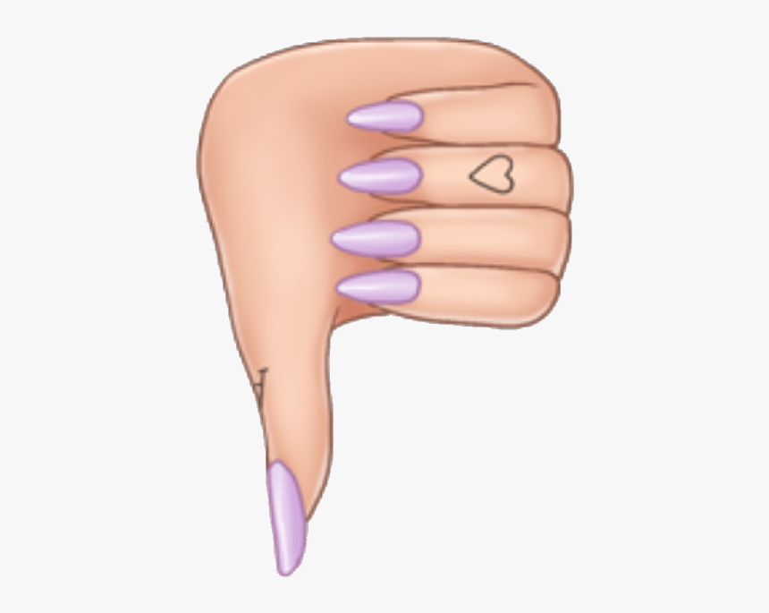 #arimoji #thumbsdown #nails #tattoo #fingertattoo #hand - Hands With Nails Drawing, HD Png Download, Free Download