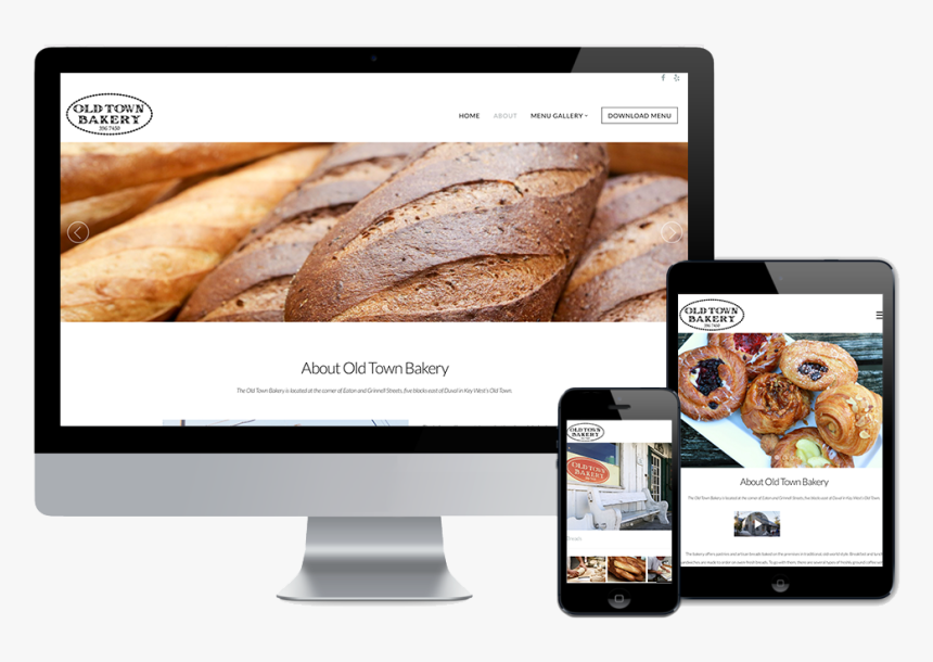 Click To Visit The Website For Old Town Bakery Created - Imac Ipad And Iphone, HD Png Download, Free Download