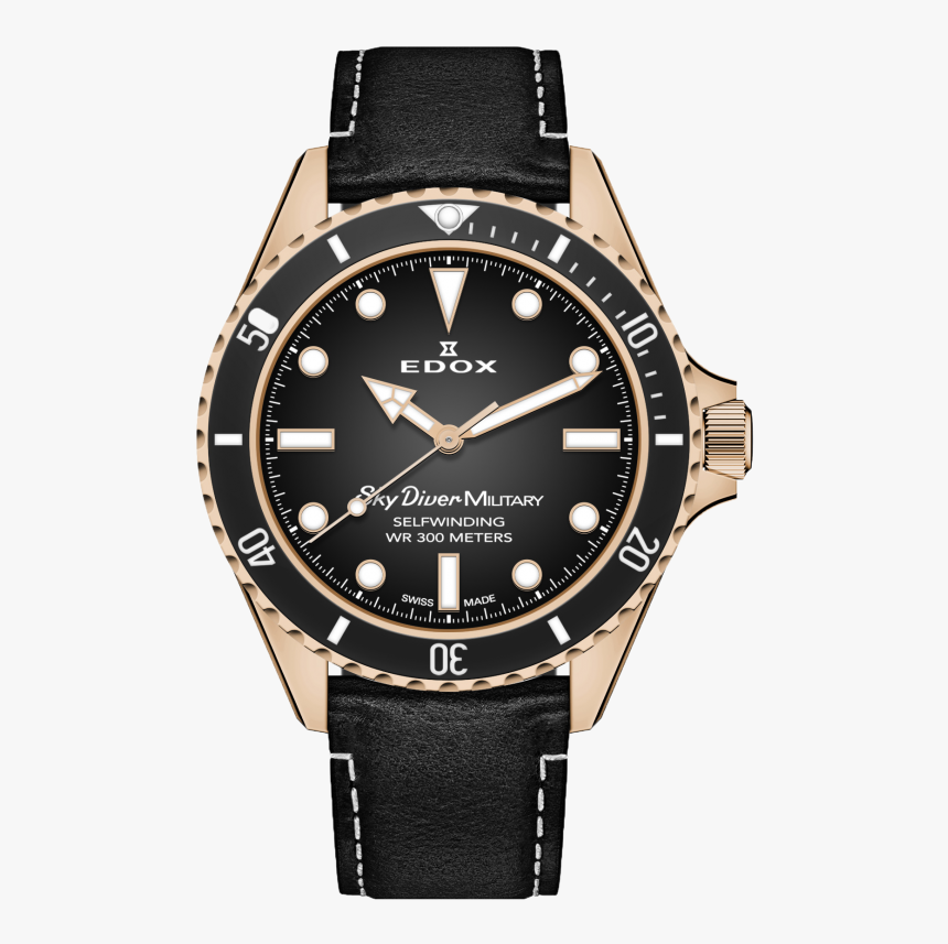 Edox Skydiver Military Limited Edition 80115 Brzn Ndr"
 - Rolex Black And Rose Gold, HD Png Download, Free Download