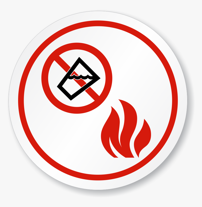 Do Not Extinguish With Water Iso Sign - Circle, HD Png Download, Free Download