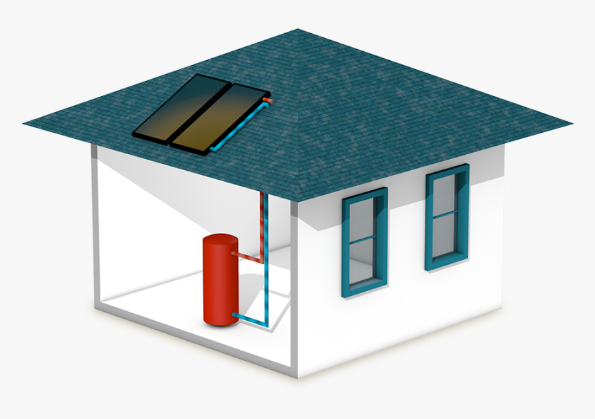 Solar Water Heater On House, HD Png Download, Free Download