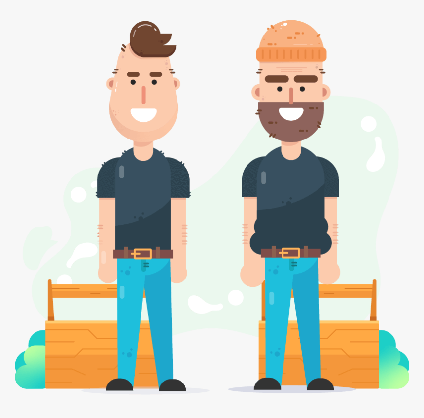 Working Guys Illustration - Cartoon, HD Png Download, Free Download