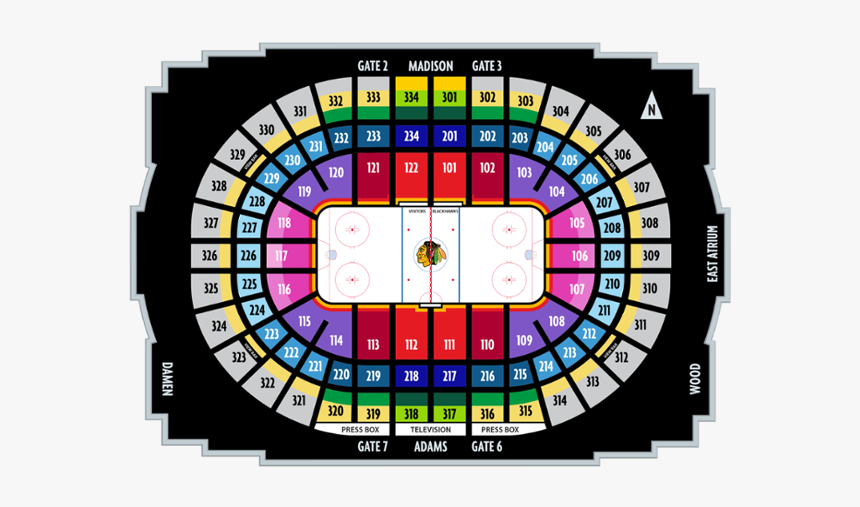 Chicago Blackhawks Seating Chart, HD Png Download, Free Download