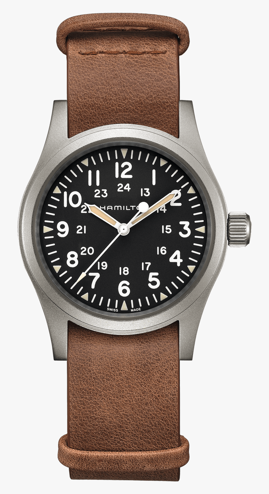 Khaki Field Mechanical - Hamilton Khaki Field Mechanical Brown Dial, HD Png Download, Free Download