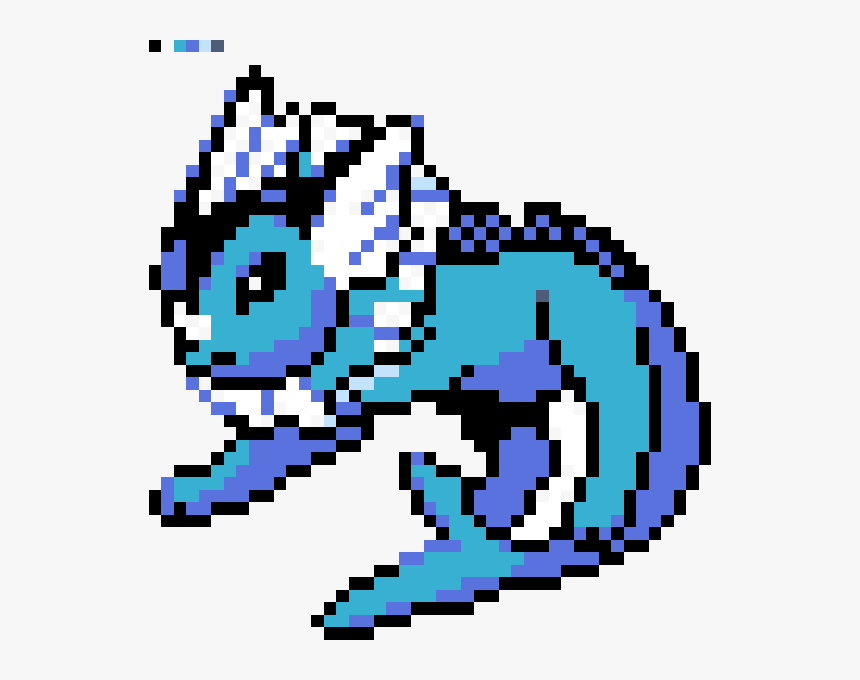 Minecraft Vaporeon Pixel Art, HD Png Download, Free Download