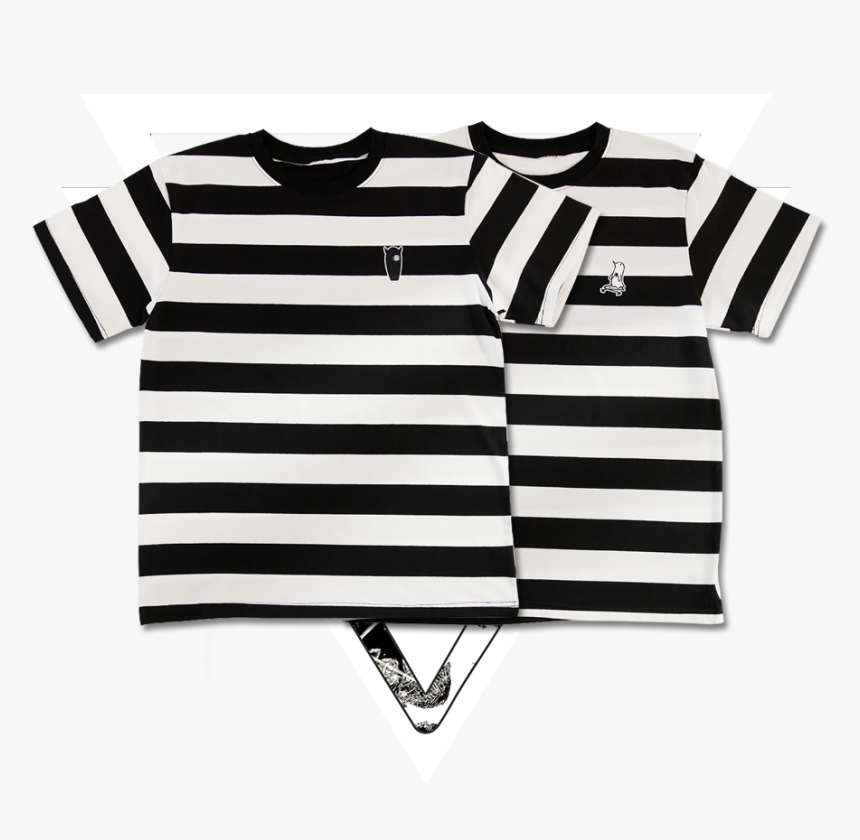 White And Black Striped T Shirt For Kids, HD Png Download, Free Download