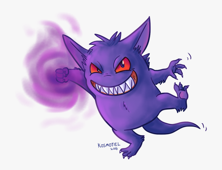 Gengar Used Shadow Punch By Kosmotiel - Cartoon, HD Png Download, Free Download