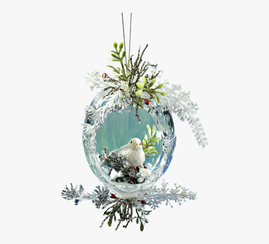 Acrylic Ornament "bird"s Nest - Bird Nest Christmas Ornaments, HD Png Download, Free Download