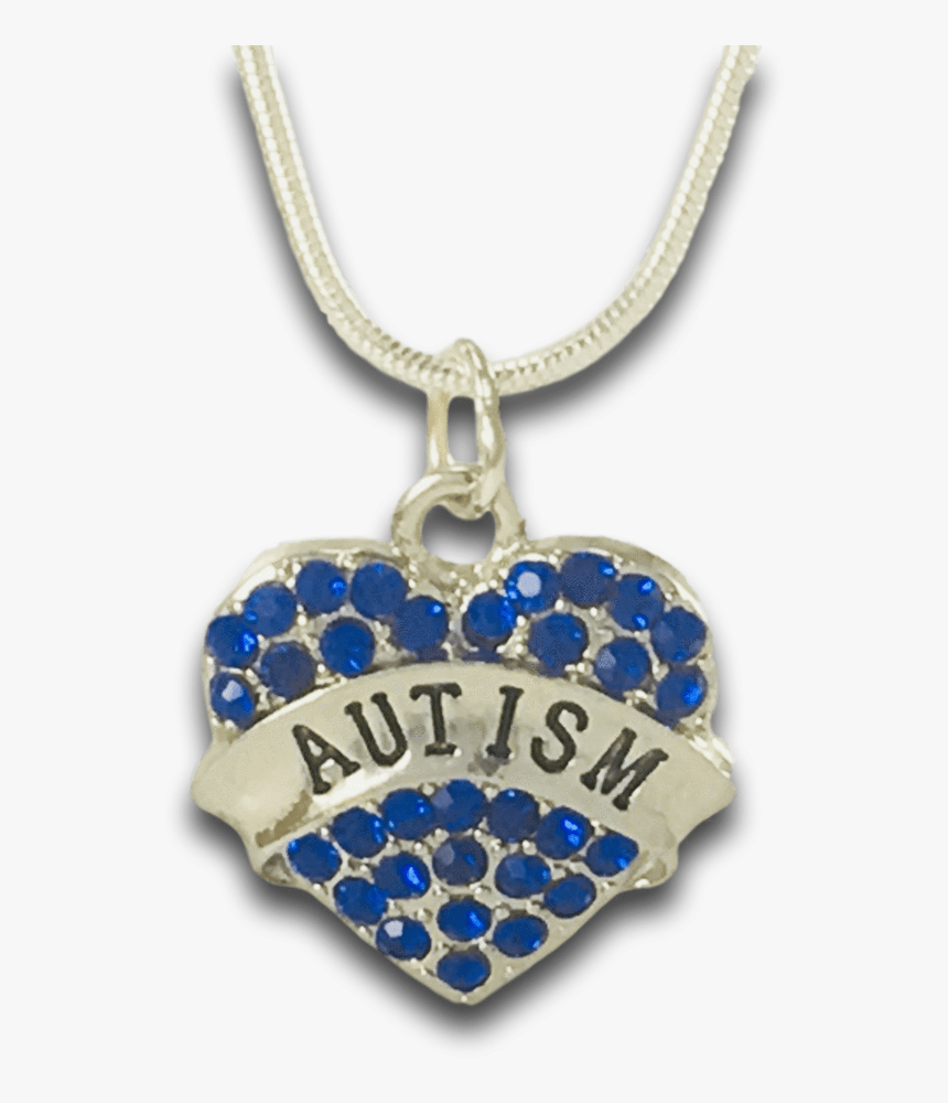 Autism Awareness Crystal Heart Necklace, Autism, The - Locket, HD Png Download, Free Download