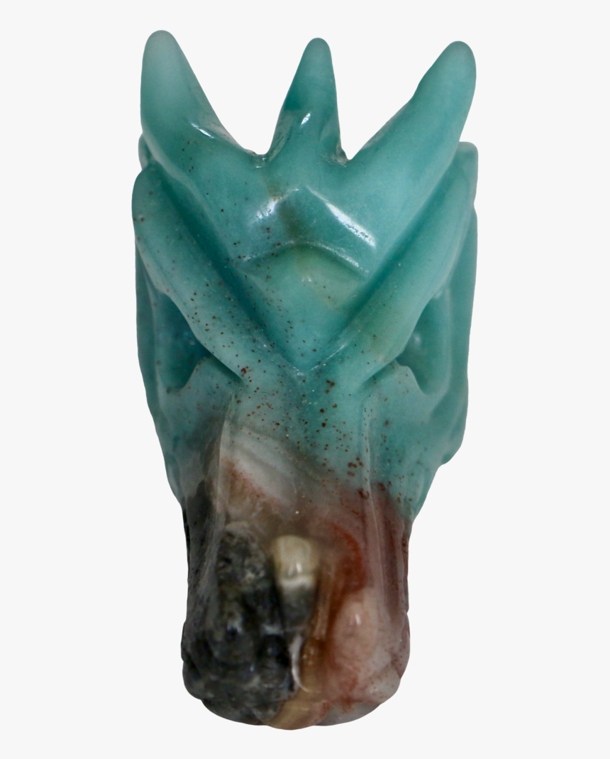 Amazonite Dragon Skull Carved Crystal - Carving, HD Png Download, Free Download