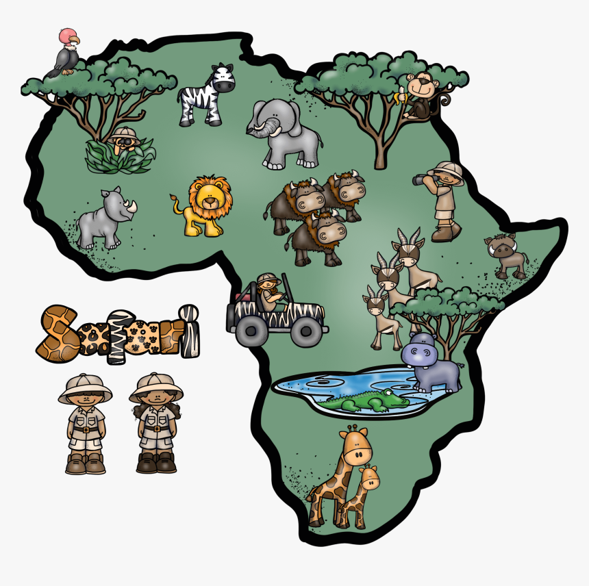 Safari In Africa Cartoon Png, Transparent Png, Free Download