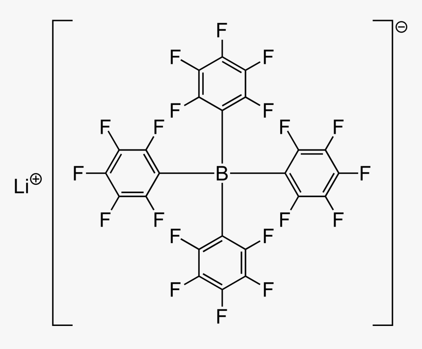 Lithium Tetrakis Borate 2d Skeletal - Barf Anion, HD Png Download, Free Download