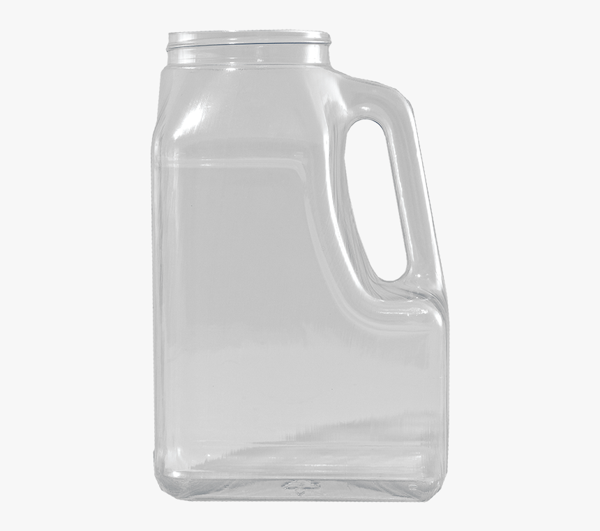 Clear Food Grade Pvc Plastic Slant Handle Container, - Glass Bottle, HD Png Download, Free Download