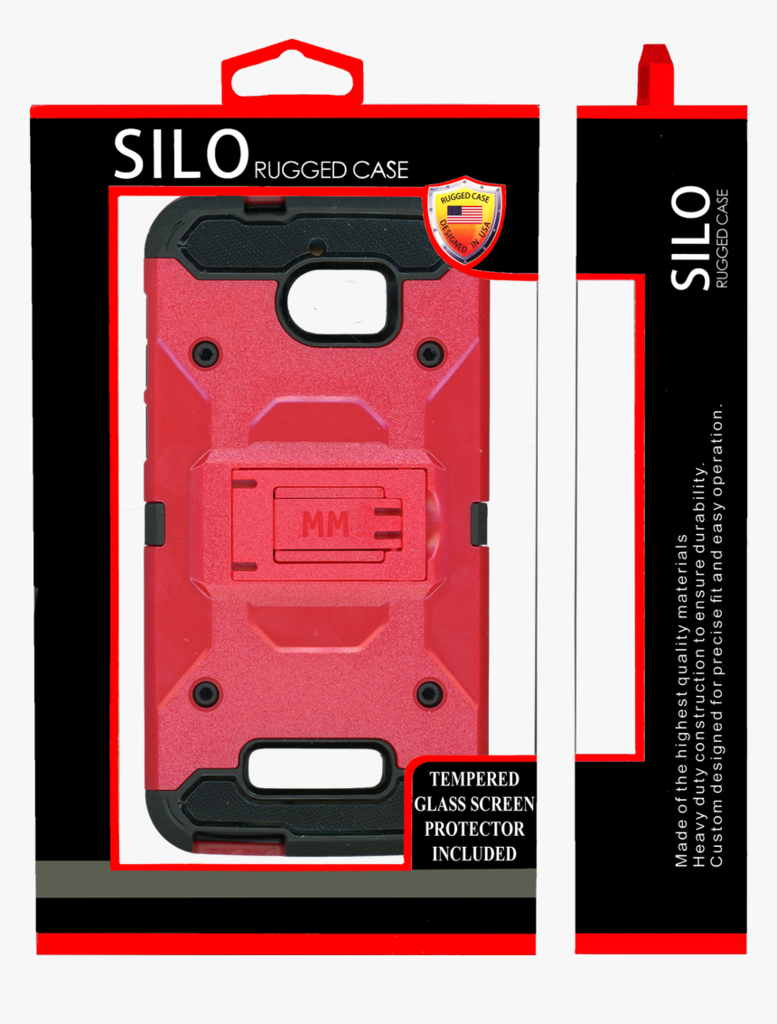 Coolpad Defiant Mm Silo Rugged Case Red - Tempered Glass, HD Png Download, Free Download