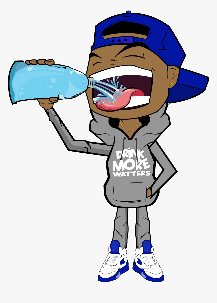 Drinkmorewatterslogo8 - Cartoon, HD Png Download, Free Download