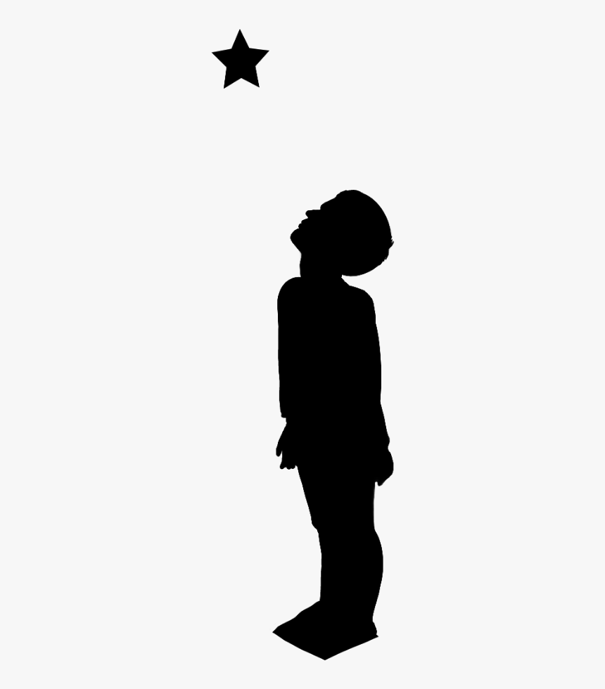 #scsilhouette Ouette #boy #lookingup #people - Boy Looking Up Silhouette, HD Png Download, Free Download