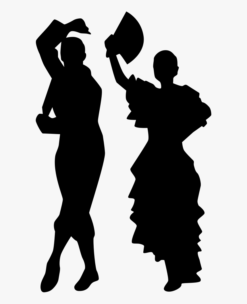 Man And Woman Flamenco Dance Silhouettes - Flamenco Dance Png Clipart, Transparent Png, Free Download