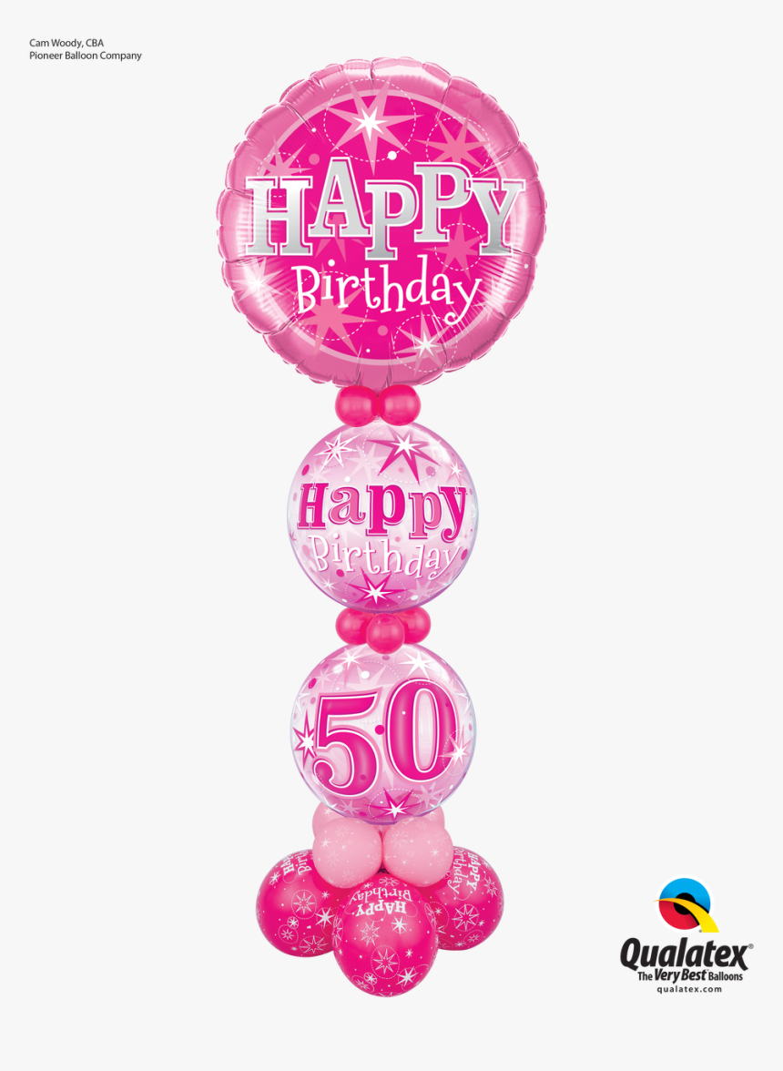 Birthday Sparkle Column Ages 18-60 Pink - Balloon, HD Png Download, Free Download