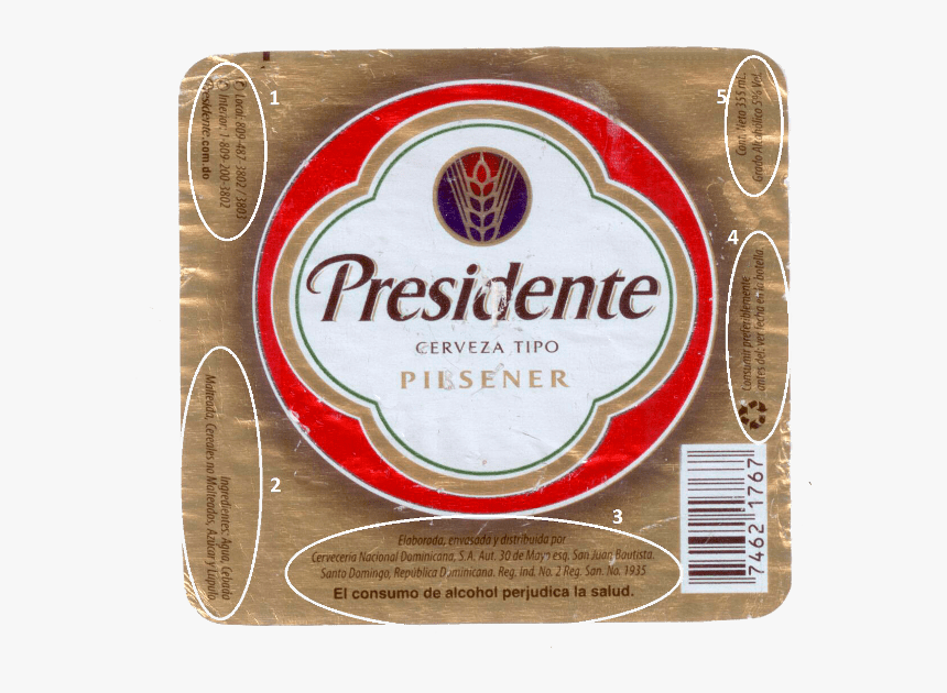 Presidente Beer - Presidente Beer Label, HD Png Download, Free Download