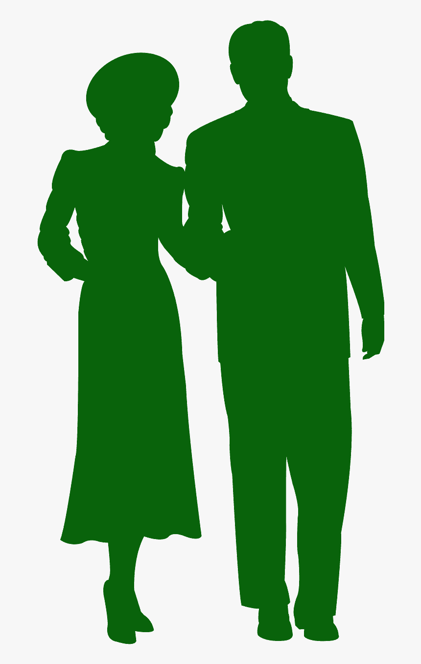 Silhouette Png Of A Woman And A Man, Transparent Png, Free Download